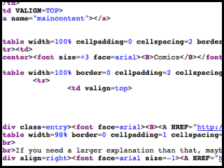 Website code