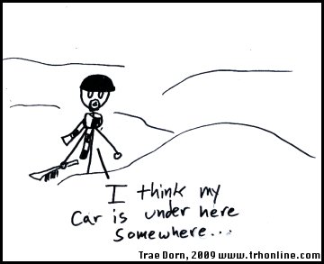 The car is in the foreground. 