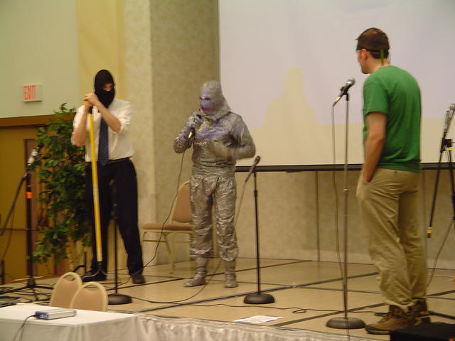 Hosts on Stage