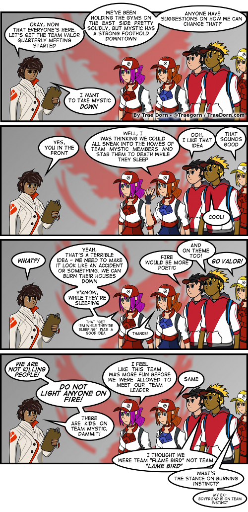 Pokemon Go Team Valor comic