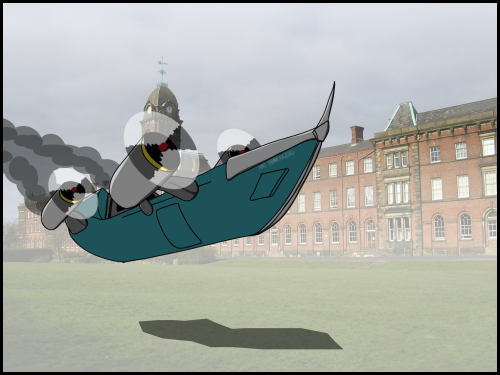 Landing Airship Steampunk
